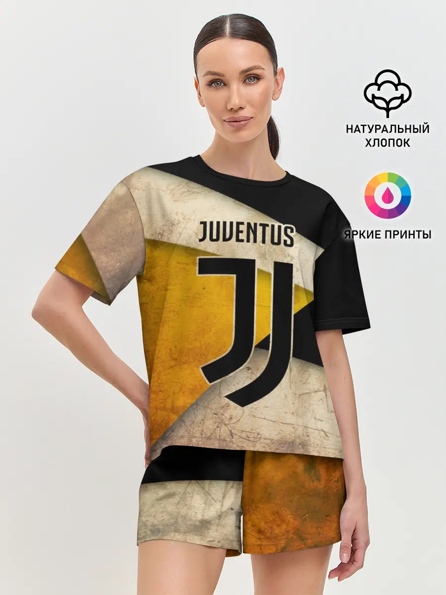 Женская пижама с шортами / Ювентус олд