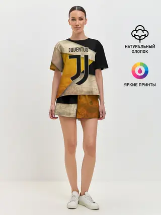 Женская пижама с шортами / Ювентус олд