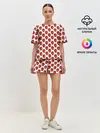 Женская пижама с шортами / Клубника