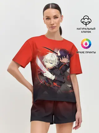 Женская пижама с шортами / Shinya & Guren