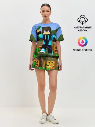 Женская пижама с шортами / Стив бросает ендерперл.