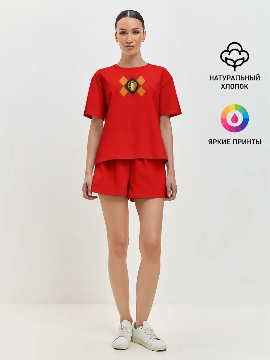 Женская пижама с шортами / Сборная Бельгии Home 2018