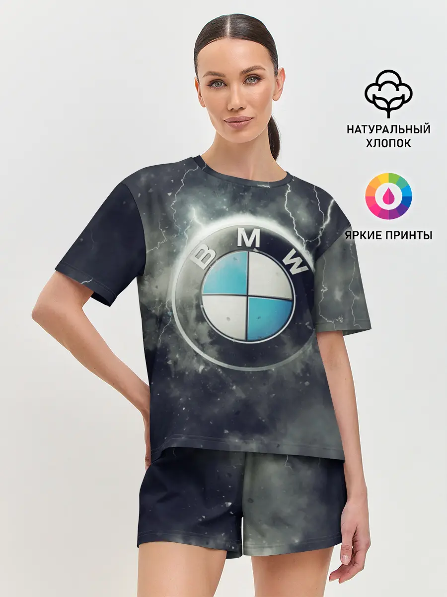 Женская пижама с шортами / Логотип BMW
