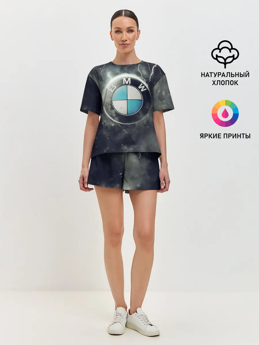 Женская пижама с шортами / Логотип BMW
