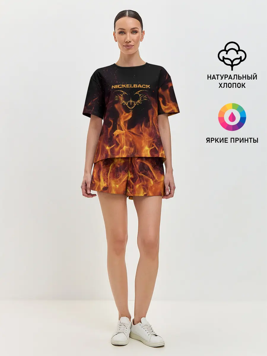 Женская пижама с шортами / Nickelback