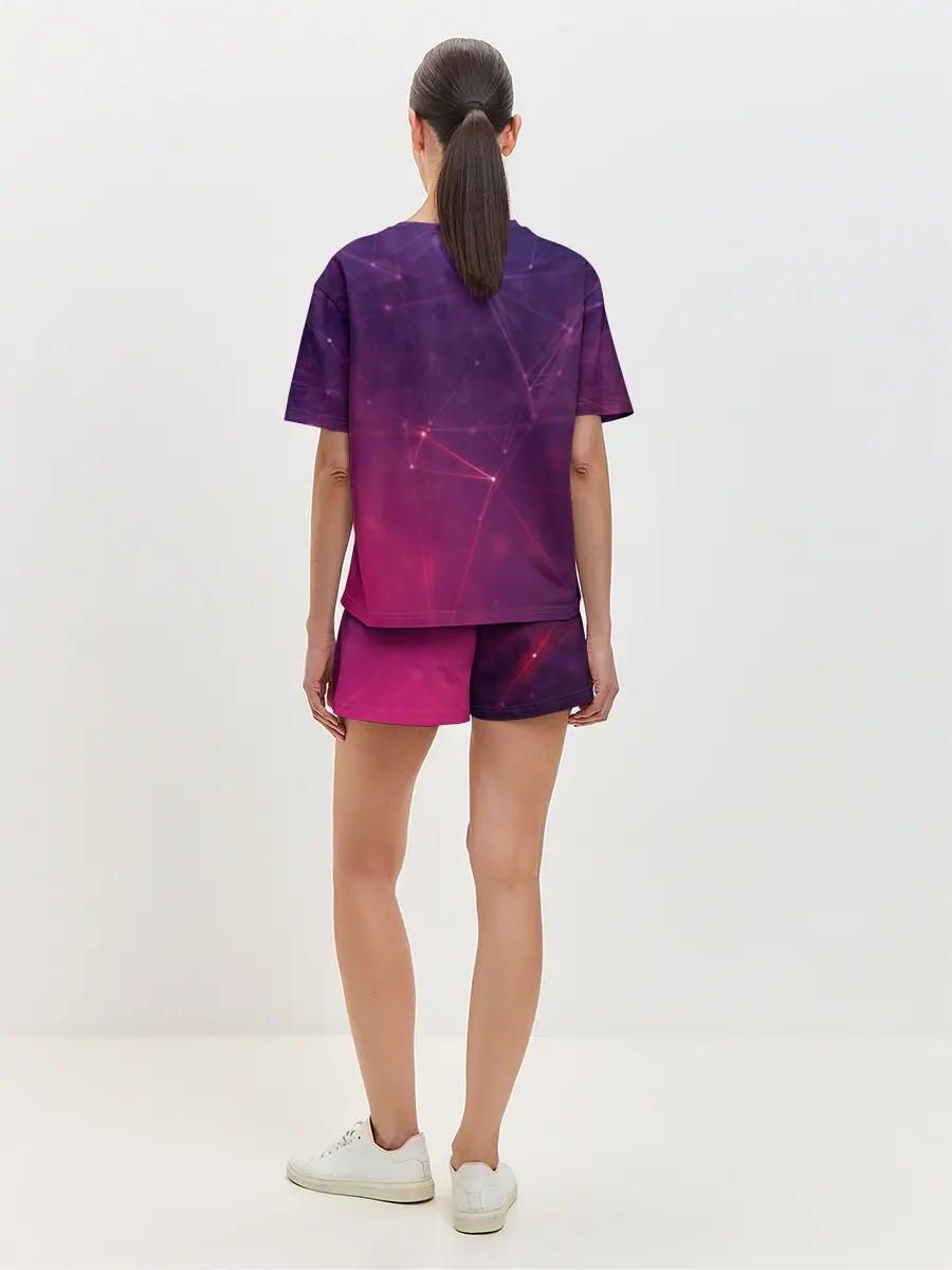 Женская пижама с шортами / Космическая текстура