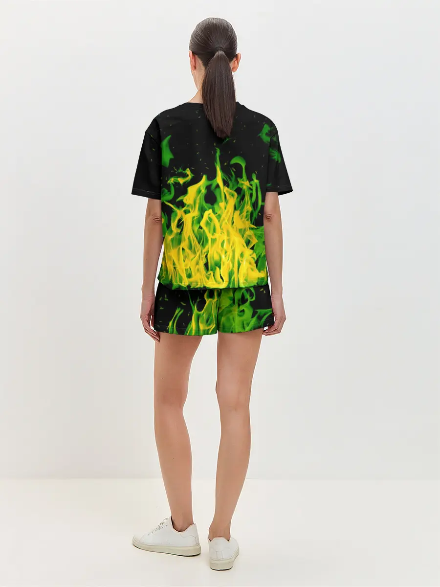 Женская пижама с шортами / Дикий огонь