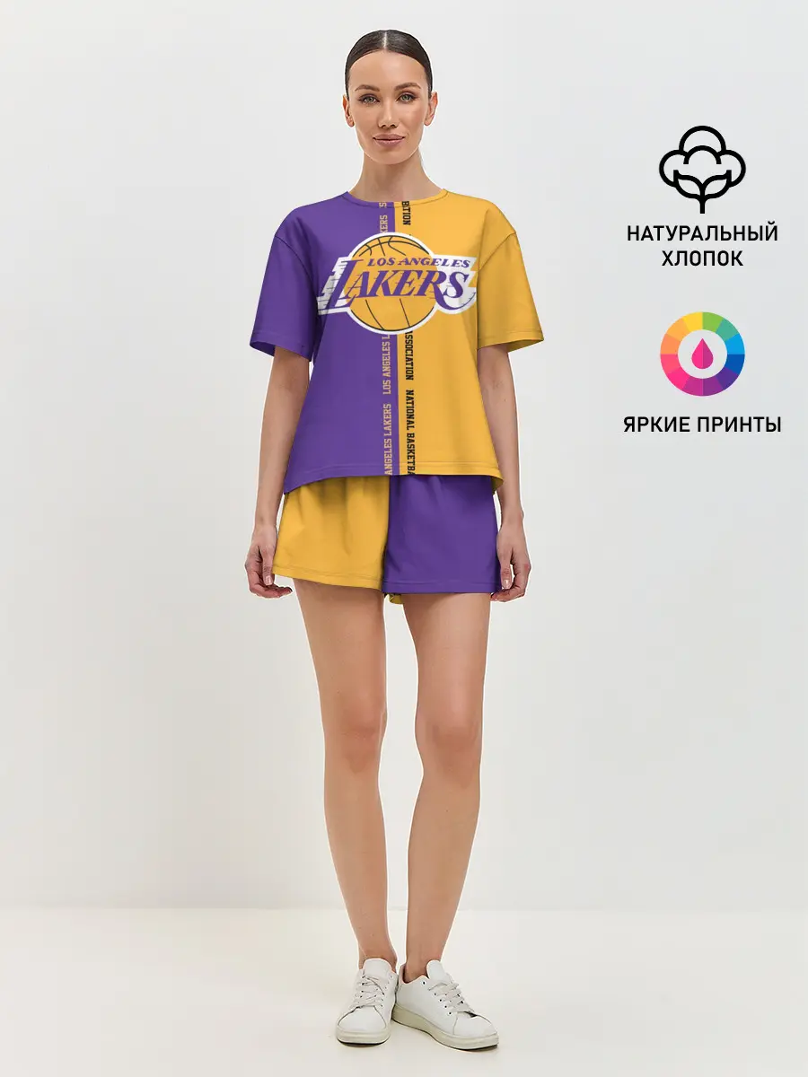 Женская пижама с шортами / Los angeles lakers. NBA