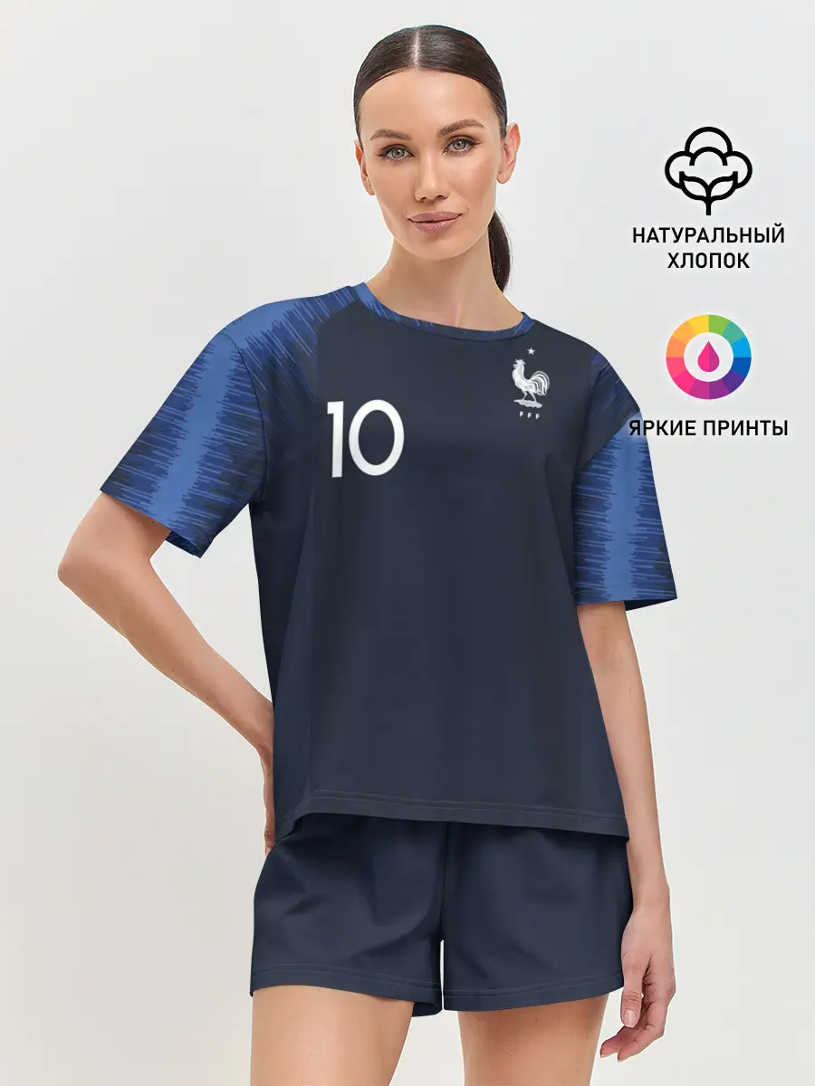 Женская пижама с шортами / Mbappe home WC 2018