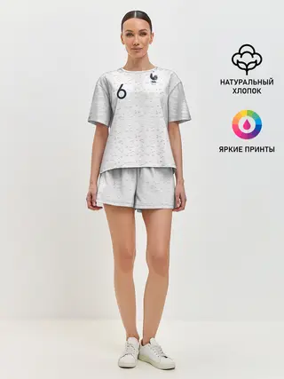 Женская пижама с шортами / Pogba away 2018 WC