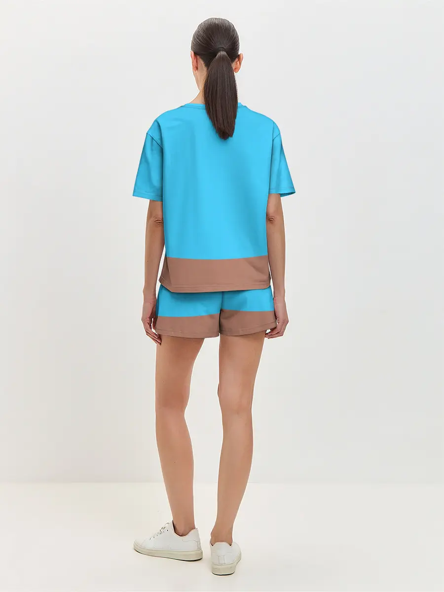 Женская пижама с шортами / Скелетон геодезист