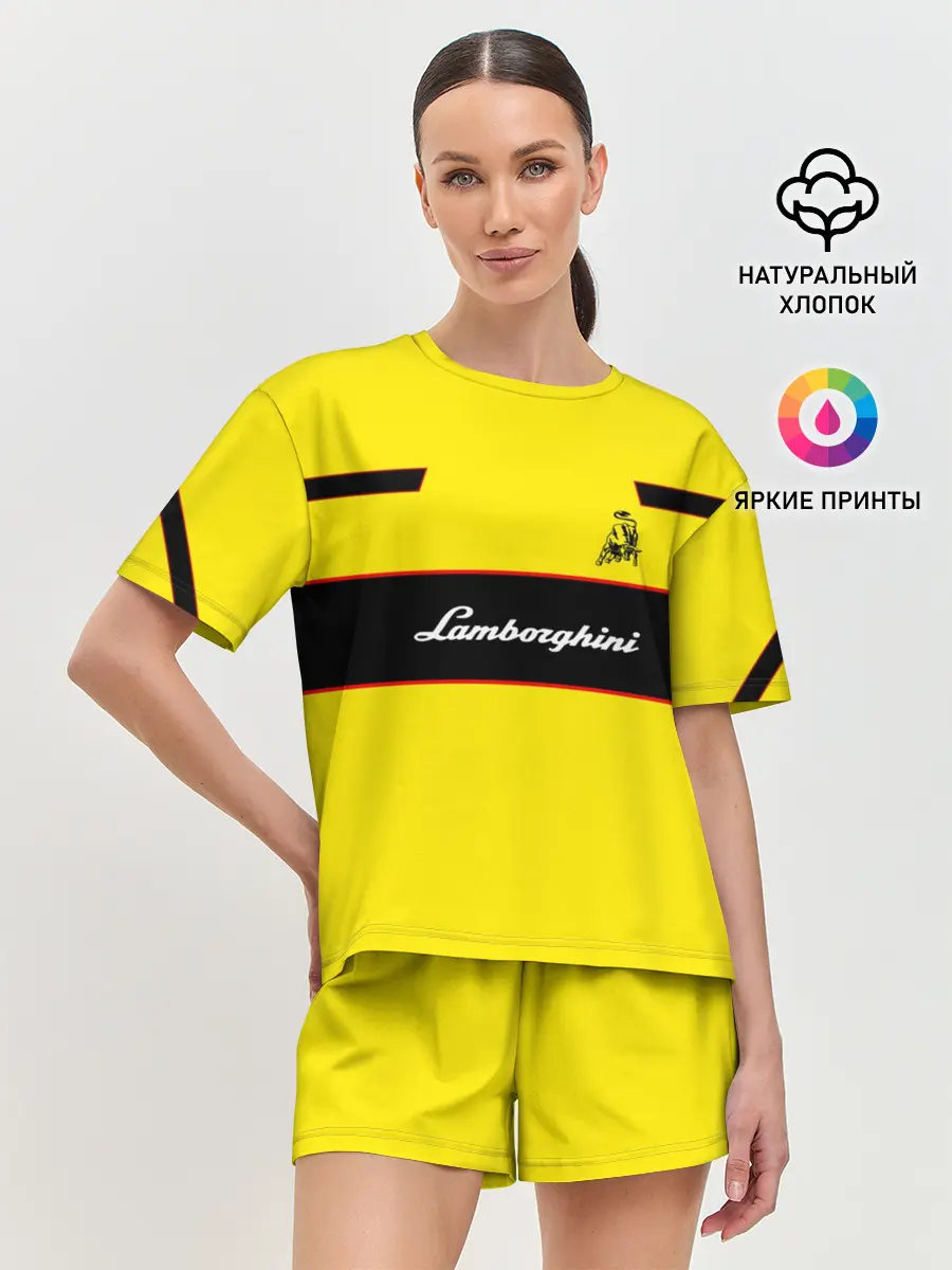 Женская пижама с шортами / Lamborghini