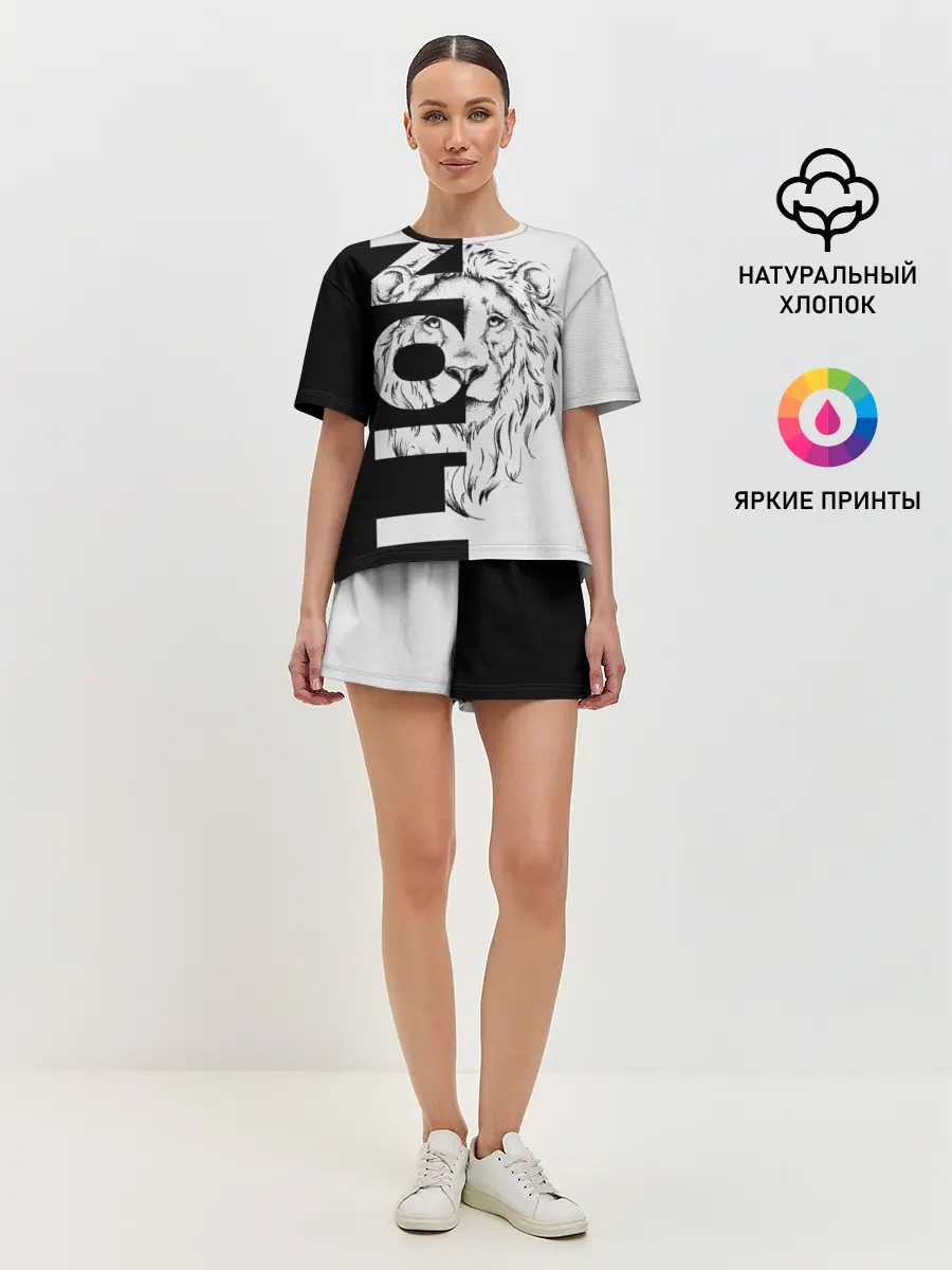 Женская пижама с шортами / Lion