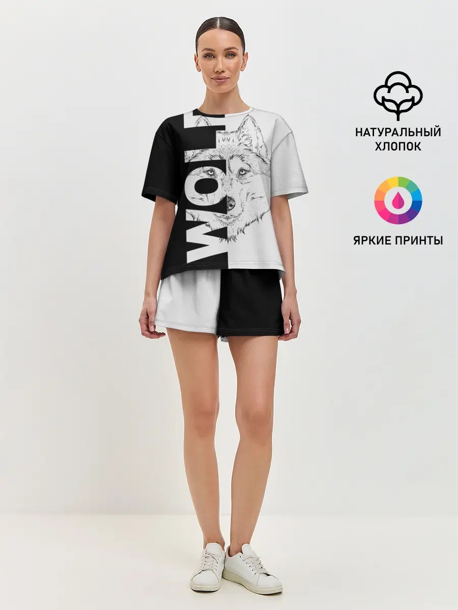 Женская пижама с шортами / Wolf