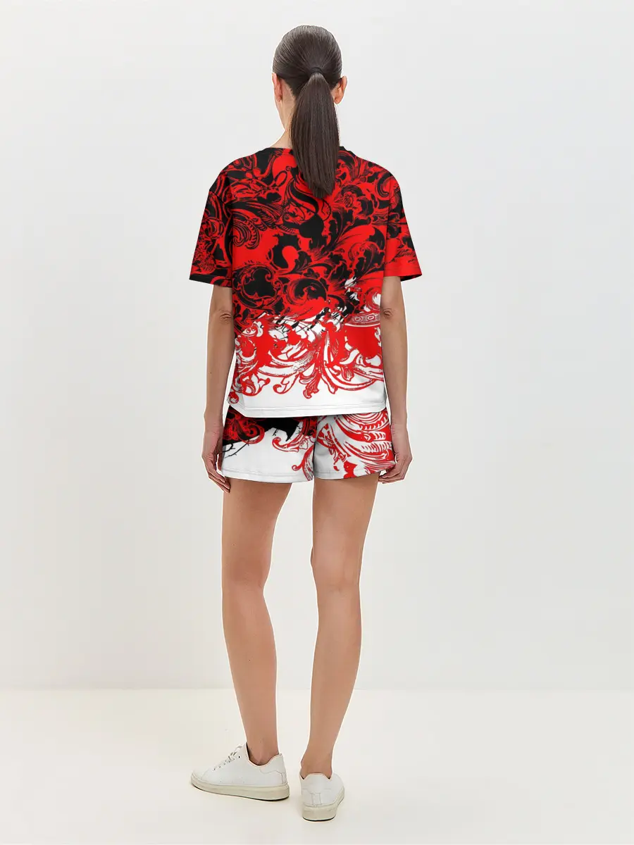 Женская пижама с шортами / Абстрактные узоры 3