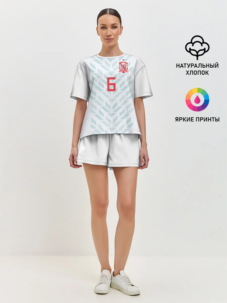 Женская пижама с шортами / Iniesta away WC 2018