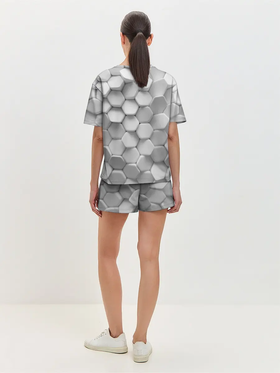Женская пижама с шортами / Геометрическая живопись
