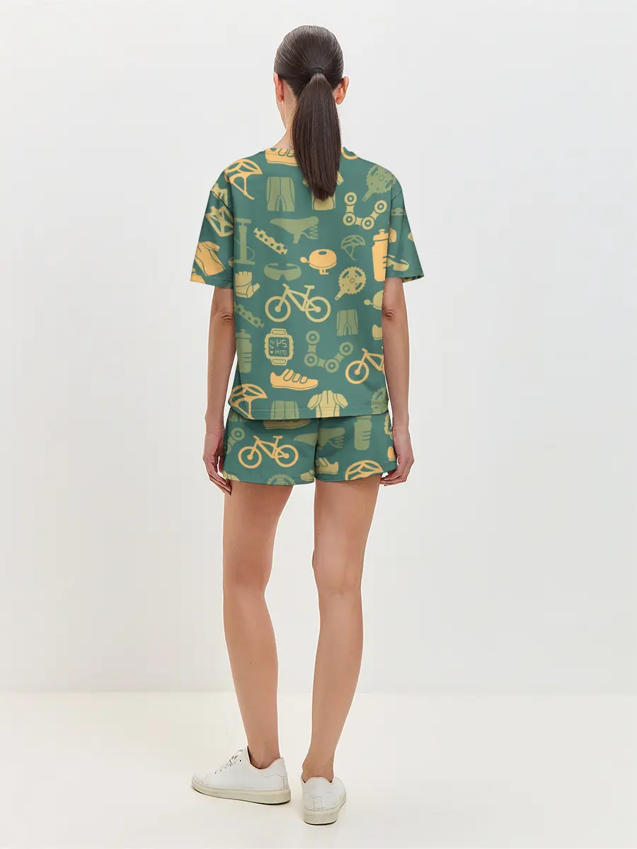 Женская пижама с шортами / Велосипед Текстура