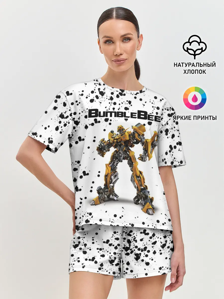 Женская пижама с шортами / Шмель