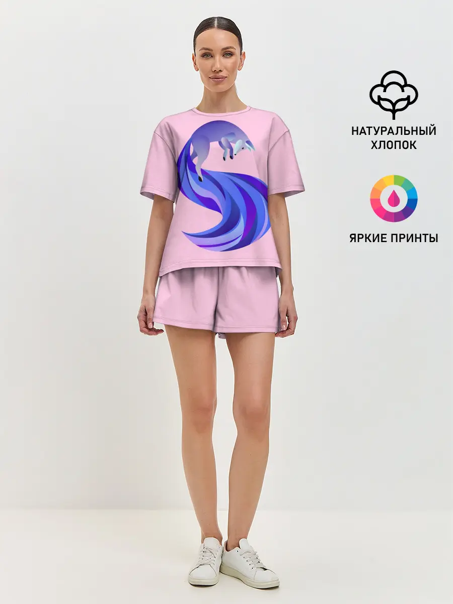 Женская пижама с шортами / Лиса