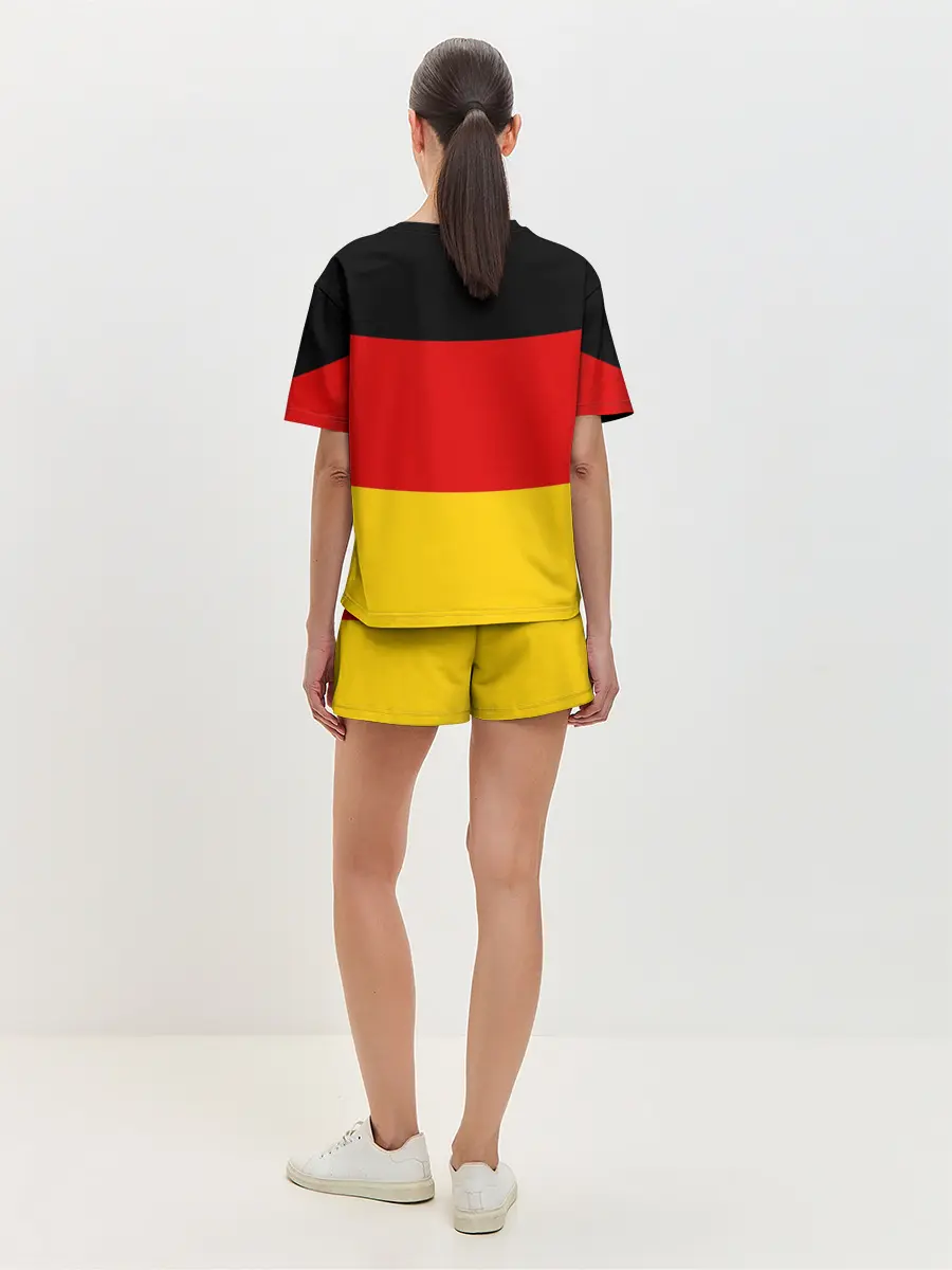 Женская пижама с шортами / Сборная Германии флаг