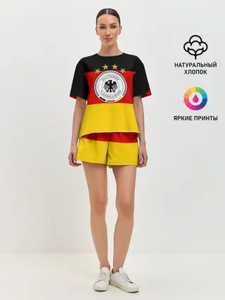 Женская пижама с шортами / Сборная Германии флаг