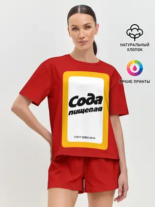 Женская пижама с шортами / Вечный дизайн СОДА