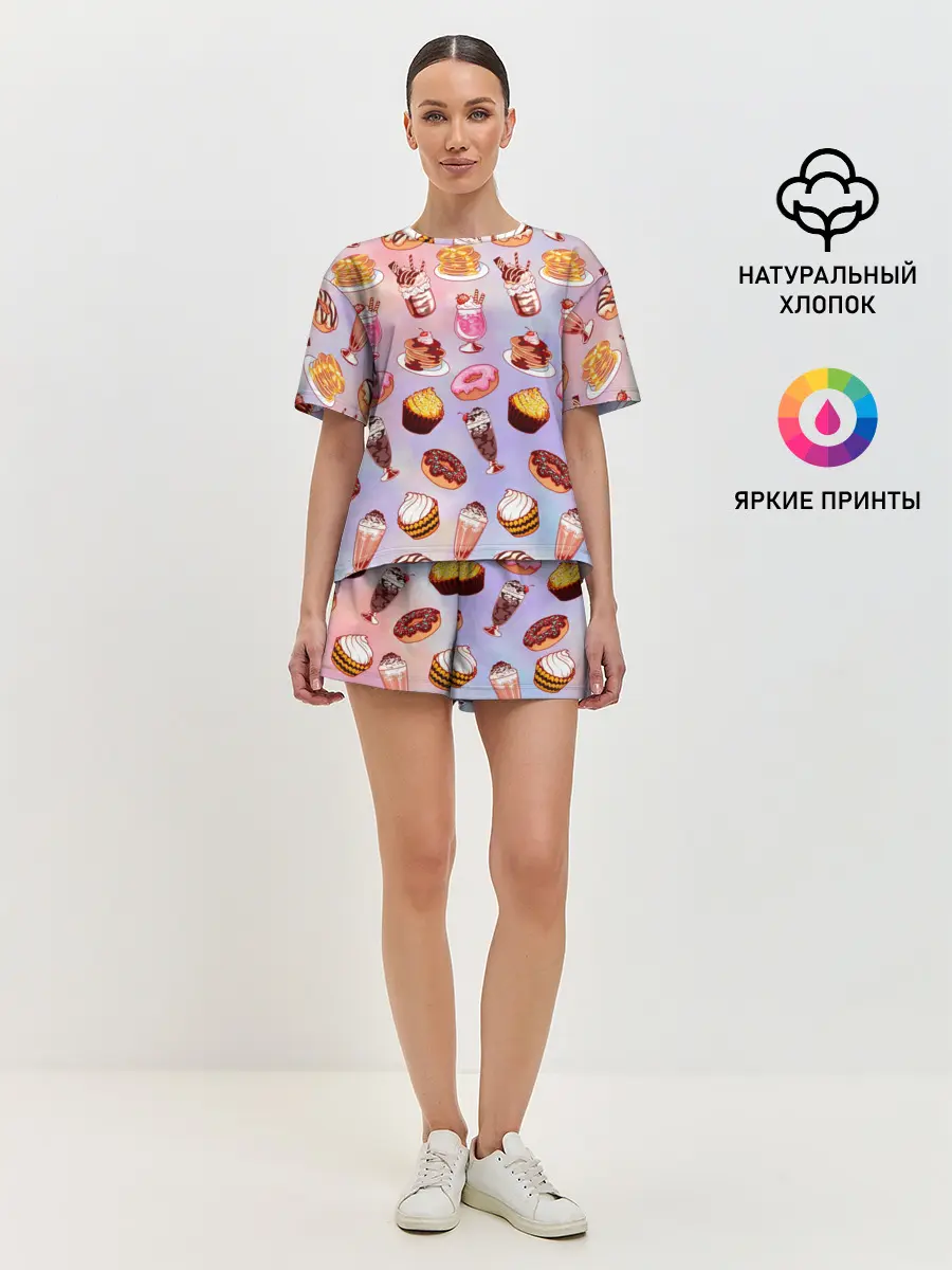 Женская пижама с шортами / Очень Сладкий Паттерн