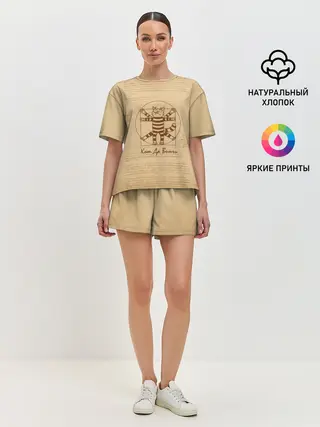 Женская пижама с шортами / Кот Да Винчи