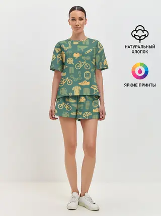 Женская пижама с шортами / Велосипедист