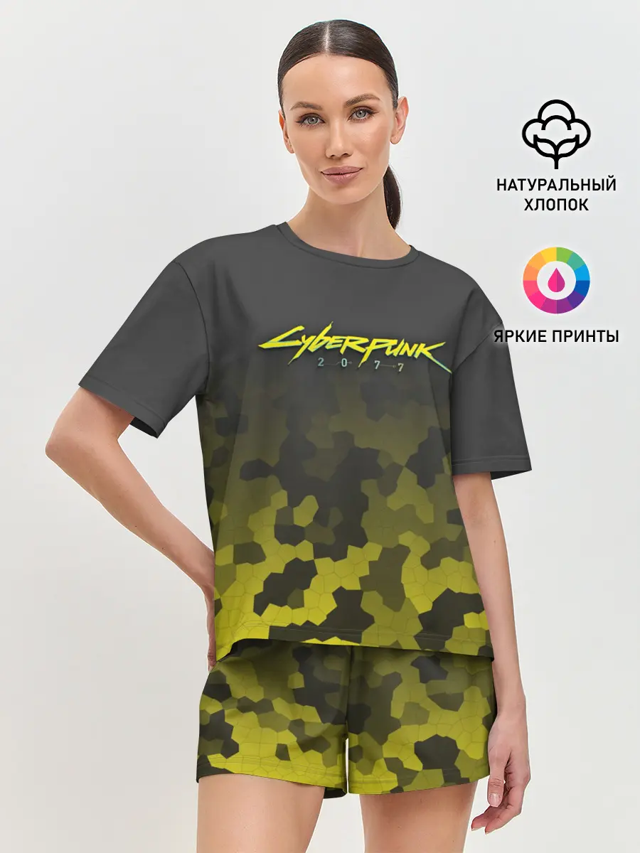 Женская пижама с шортами / CYBERPUNK 2077