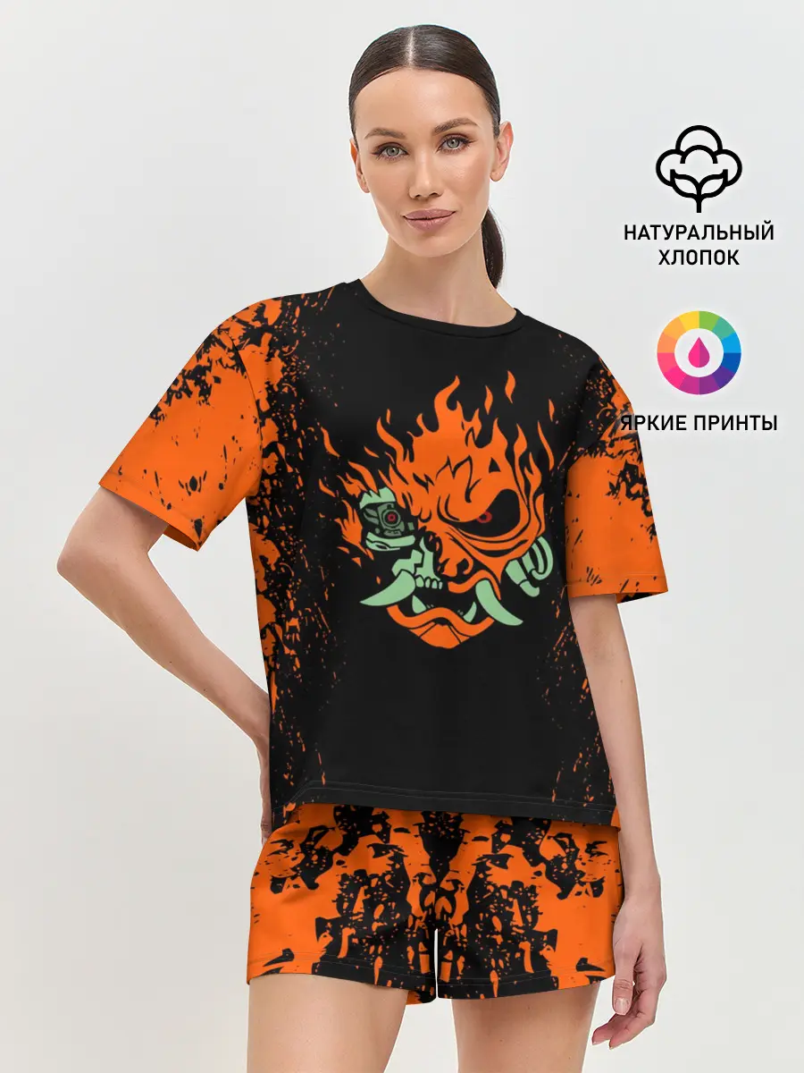 Женская пижама с шортами / CYBERPUNK 2077 SAMURAI