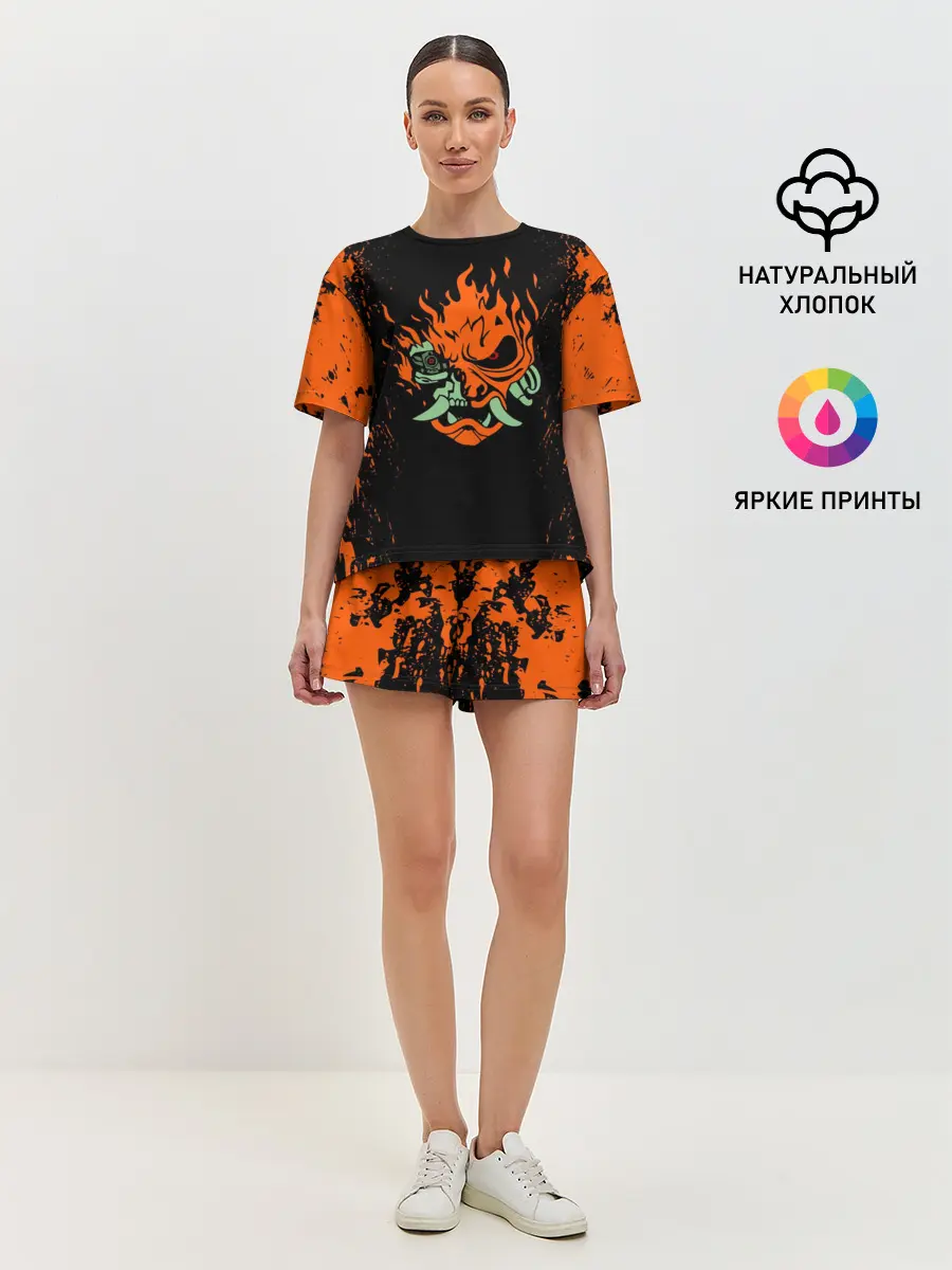 Женская пижама с шортами / CYBERPUNK 2077 SAMURAI