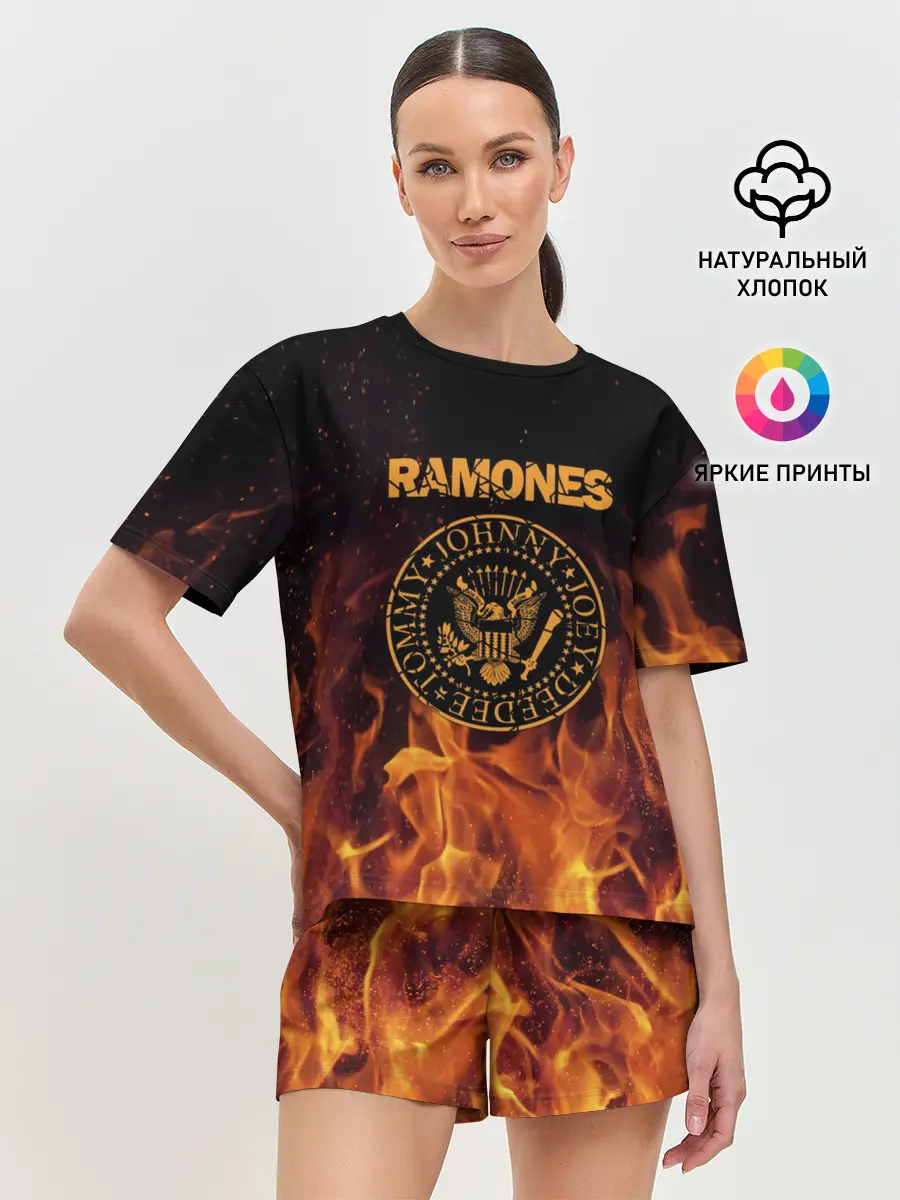 Женская пижама с шортами / Ramones