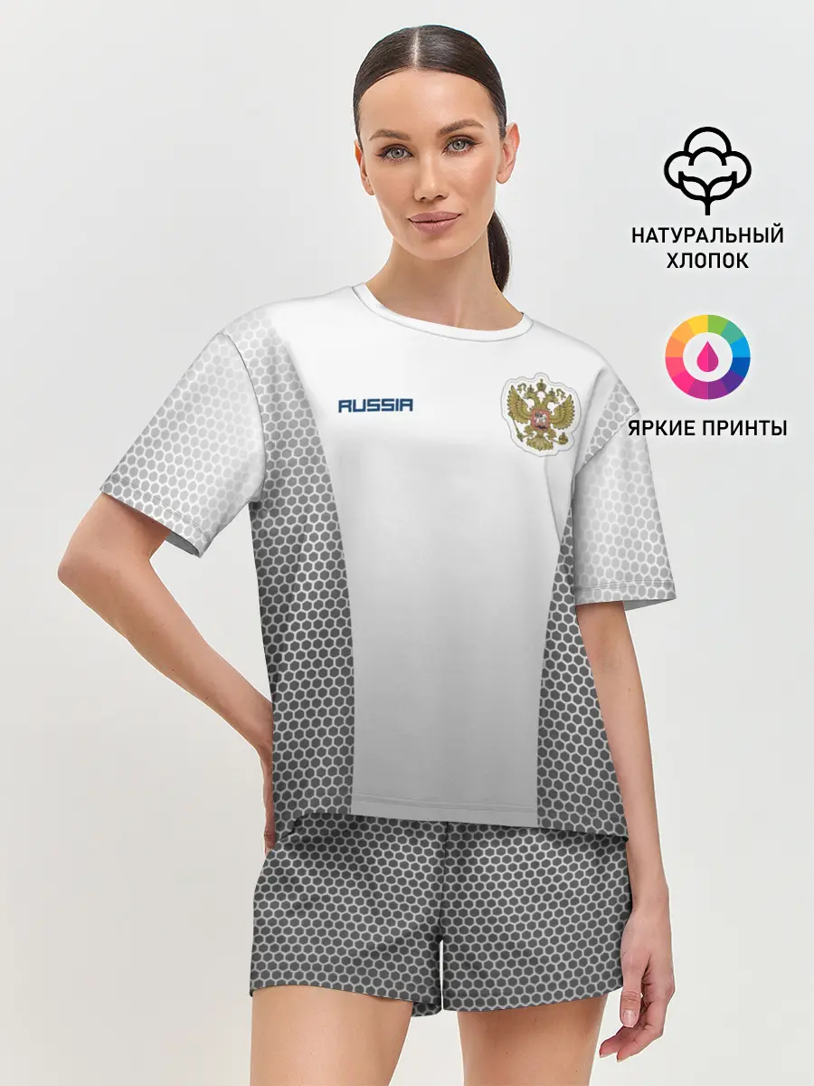 Женская пижама с шортами / Сборная России форма с сеткой