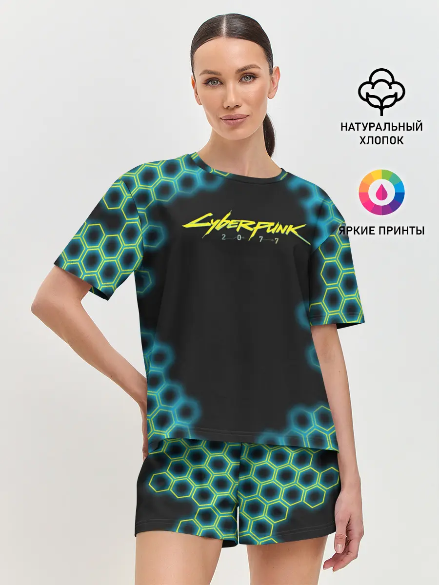 Женская пижама с шортами / CYBERPUNK 2077