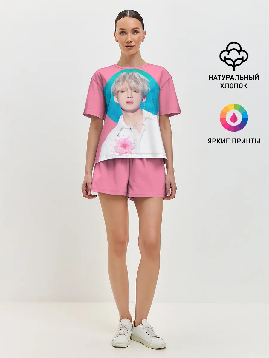 Женская пижама с шортами / V