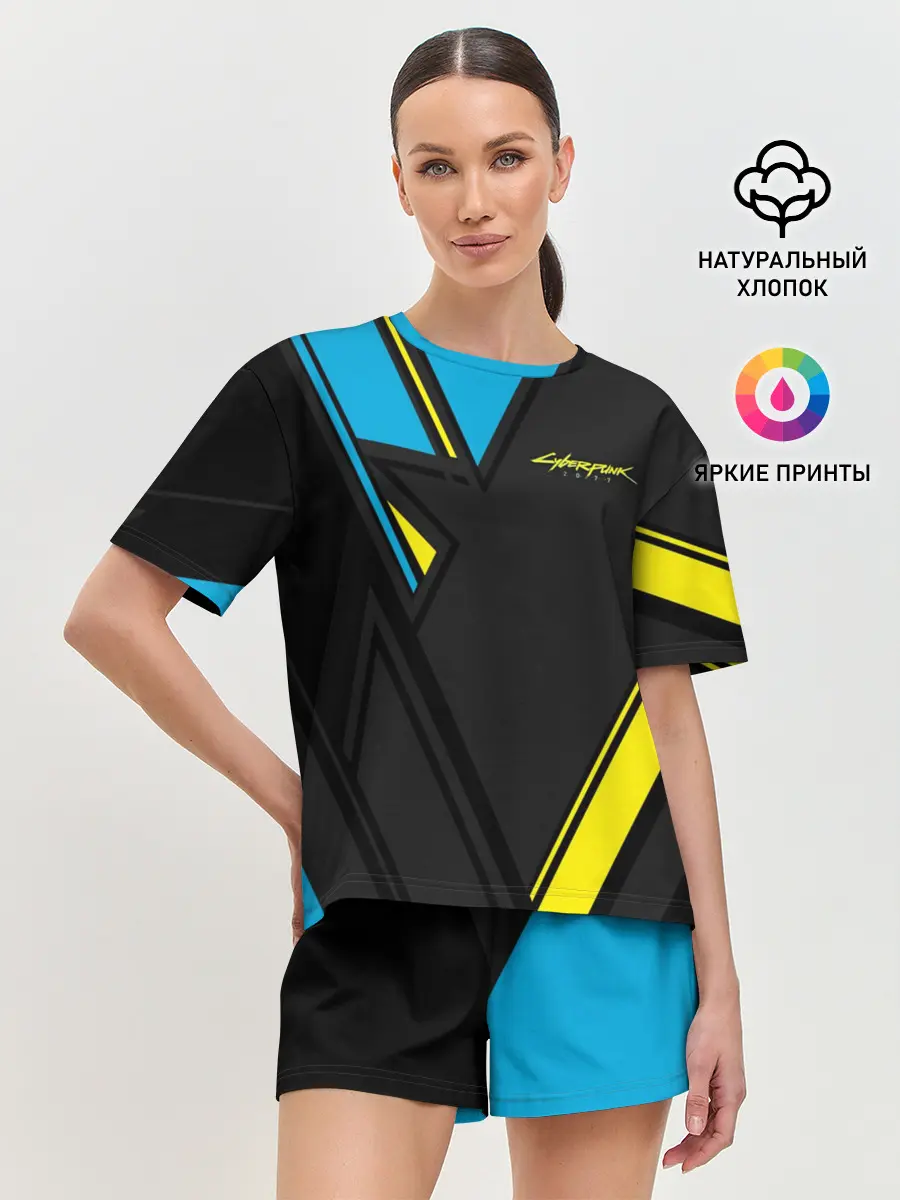 Женская пижама с шортами / CYBERPUNK 2077 | КИБЕРПАНК 2077