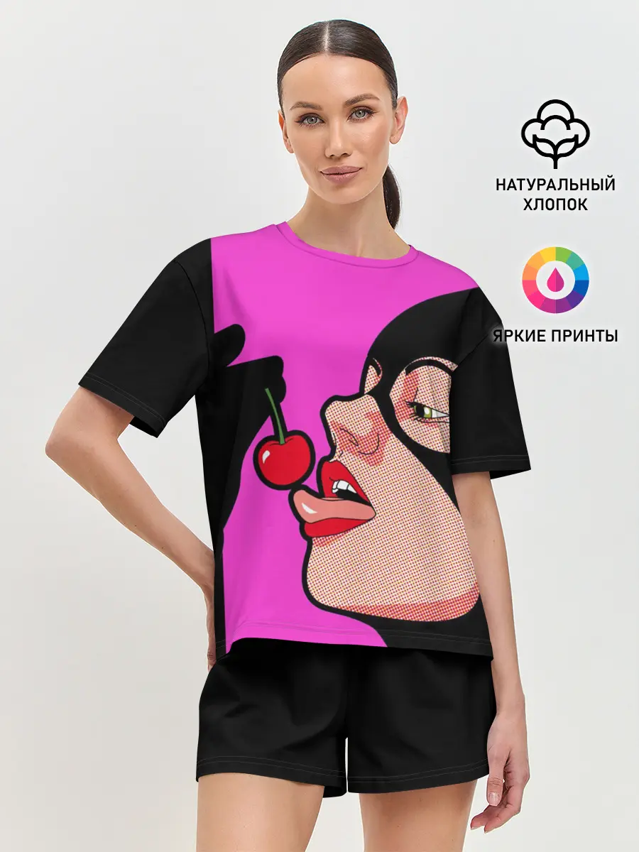 Женская пижама с шортами / Catwoman