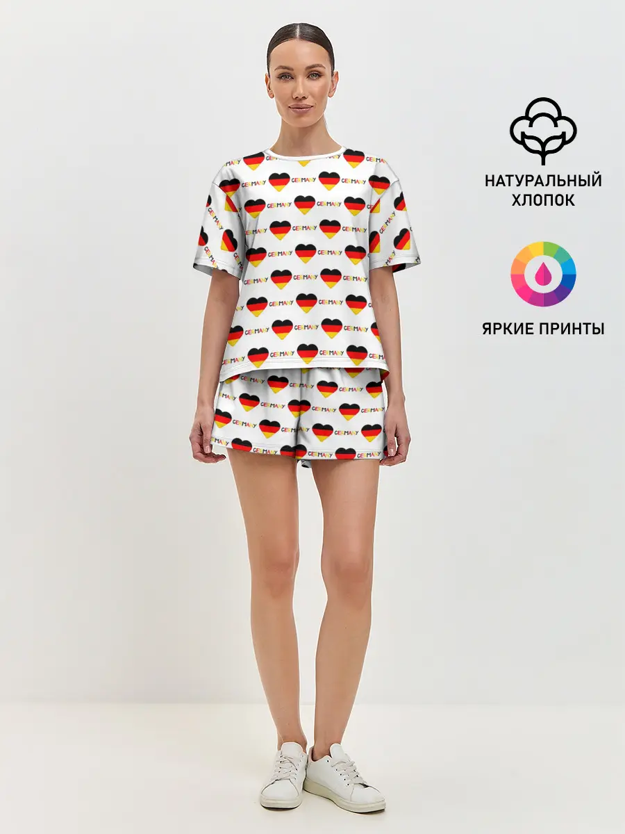 Женская пижама с шортами / Love Germany