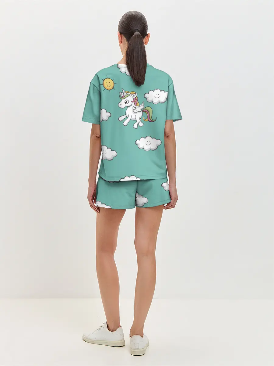 Женская пижама с шортами / Love of Unicorns