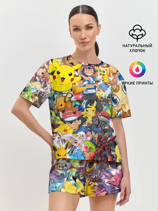 Женская пижама с шортами / Pokemon