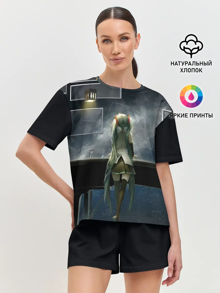 Женская пижама с шортами / Singer Miko Hatsune