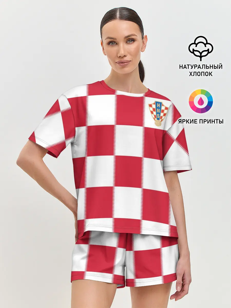 Женская пижама с шортами / Форма Хорватии