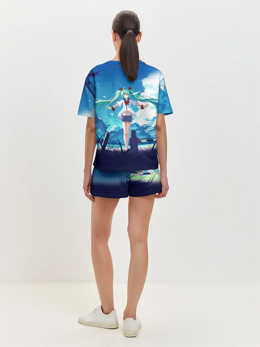 Женская пижама с шортами / Хацунэ Мику под летним небом