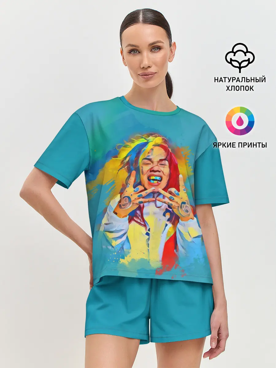Женская пижама с шортами / 6IX9INE PAINTS