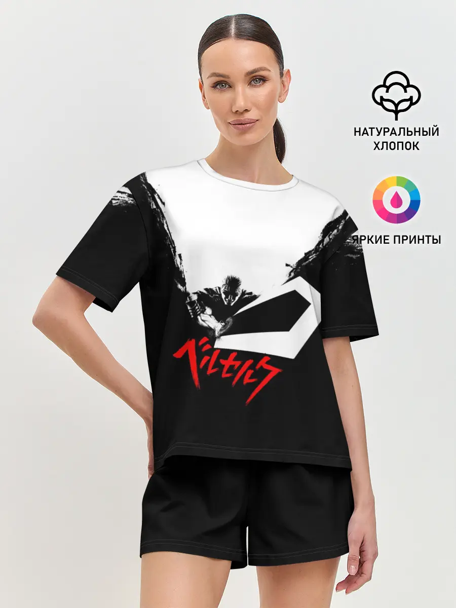 Женская пижама с шортами / Гатс разрубает тьму! БЕРСЕРК