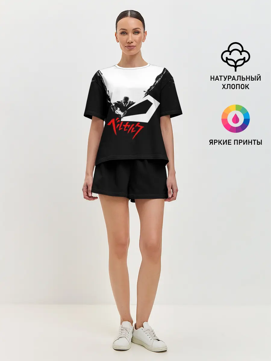 Женская пижама с шортами / Гатс разрубает тьму! БЕРСЕРК