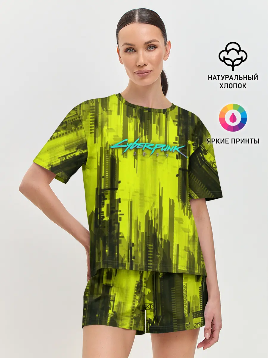 Женская пижама с шортами / CYBERPUNK 2077 | КИБЕРПАНК 2077