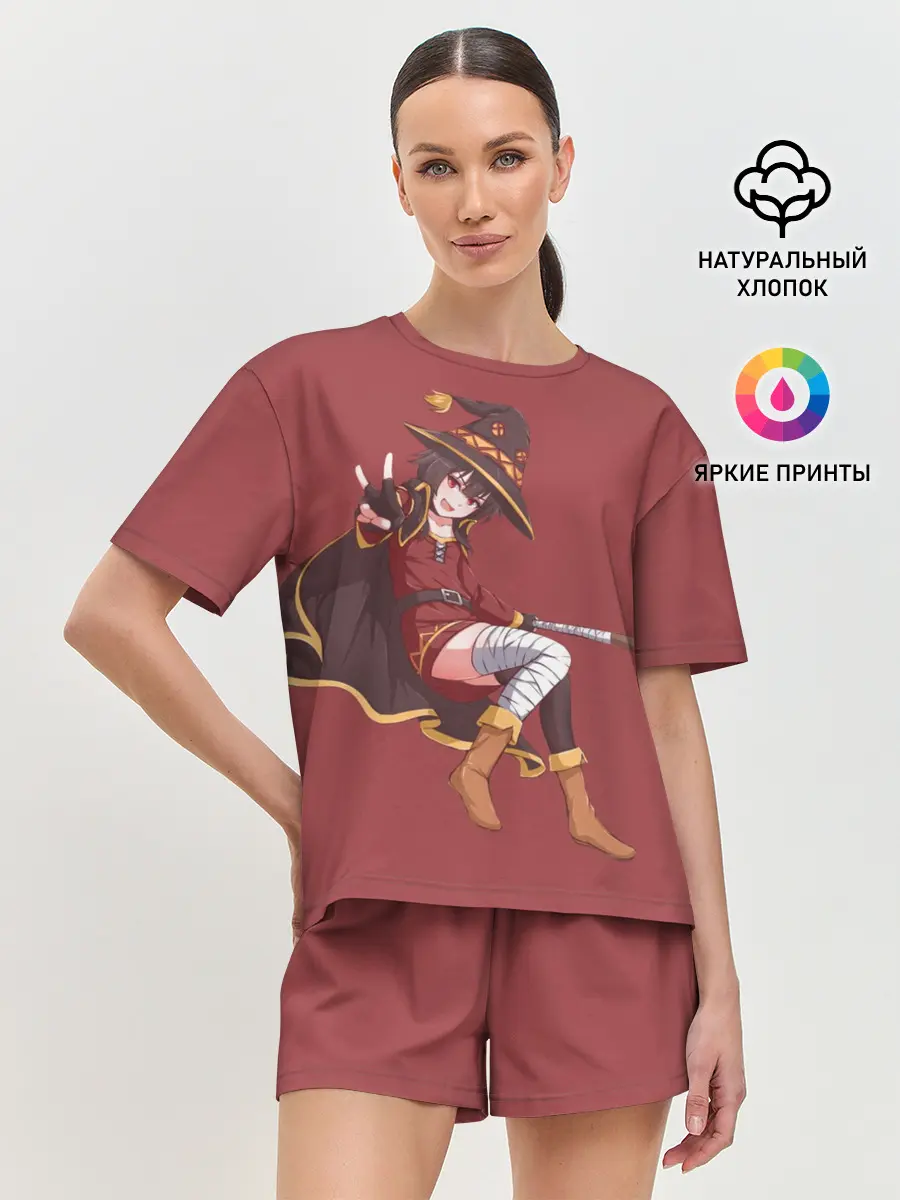 Женская пижама с шортами / Megumin peace